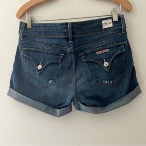 Hudson Denim Shorts Croxley Flap Pockets Jean Shorts Size 27 Cuffed Distressed